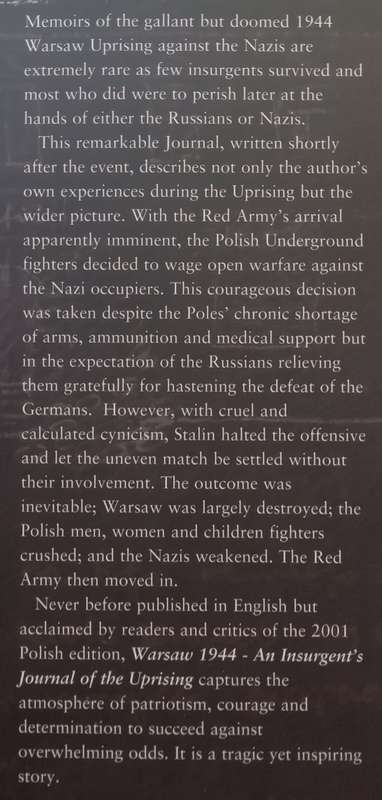 Warsaw 1944: An Insurgents Journal of the Uprising | Zbigniew Czajkowski