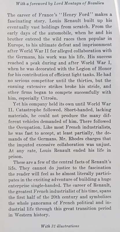 Louis Renault: A Biography | Anthony Rhodes