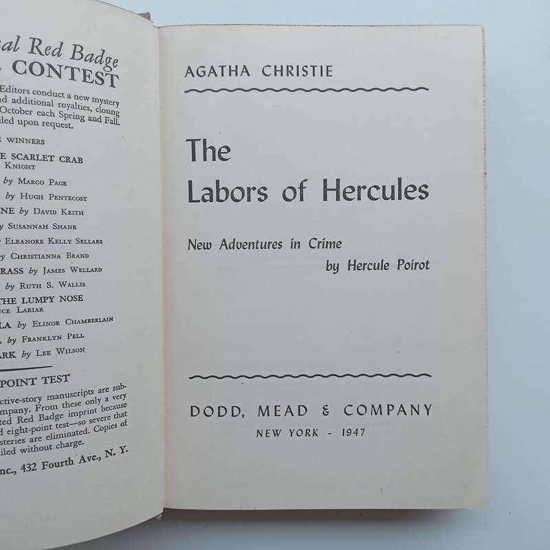 The Labours of Hercules (First Edition, 1947) | Agatha Christie