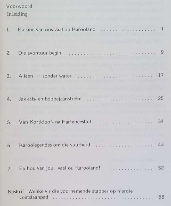 Voetslaanavonture: In die Karoo (Afrikaans) | Bennie van der Walt