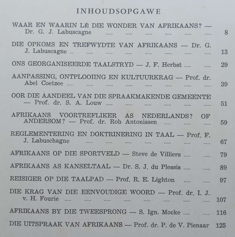 Feesbundel: Aangebied ter Geleentheid van die Viering van die Wonder van Afrikaans, 1959 (A...
