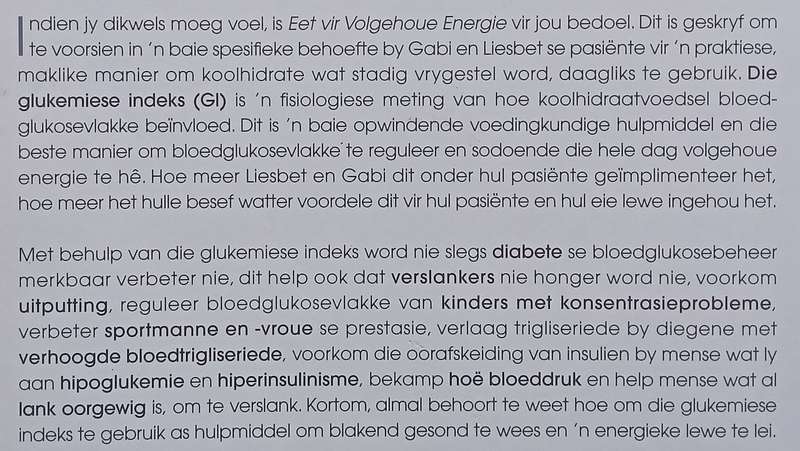 Eet vir Volgehoue Energie (Afrikaans) | Liesbet Delport & Gabi Steenkamp