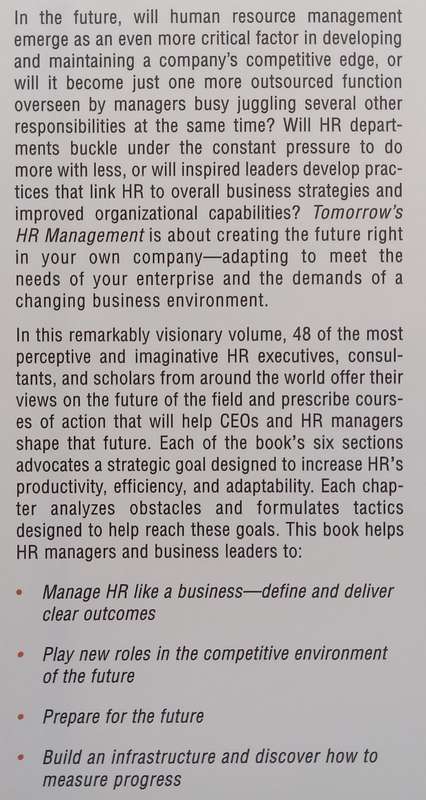 Tomorrows HR Management: 48 Thought Leaders Call for Change | Dave Ulrich, et al.