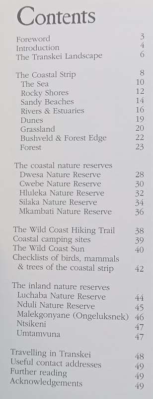 A Guide to the Coast and Nature Reserves of Transkei | Duncan Butchart