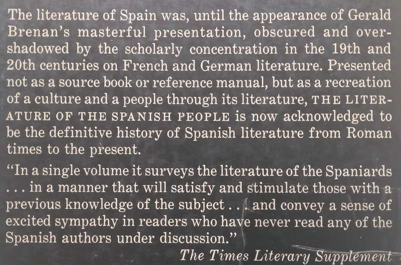 The Literature of the Spanish People (Copy of Stephen Gray) | Gerald Brenan