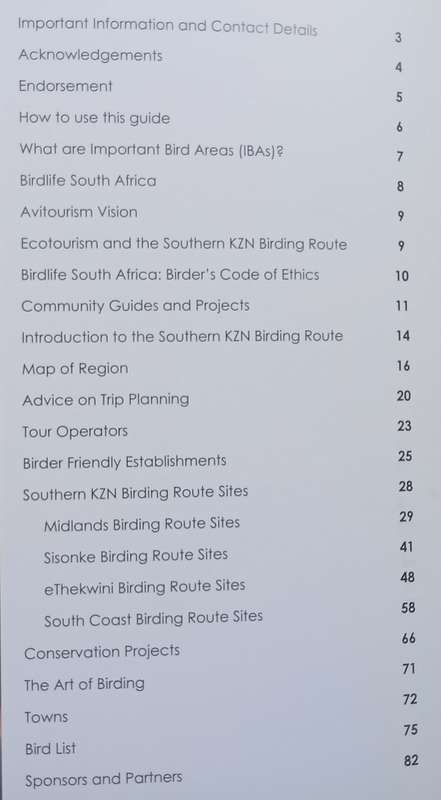 Southern Kwazulu-Natal Birding Route