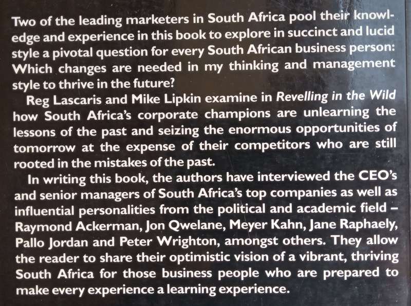 Reveling in the Wild: Business Lessons out of Africa (Inscribed by Co-Author) | Reg Lascaris & Mi...
