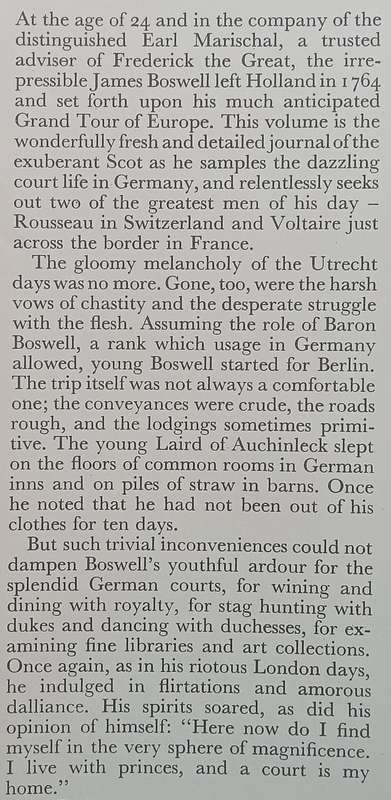 Boswell on the Grand Tour: Germany and Switzerland, 1764 | Frederick A. Pottle