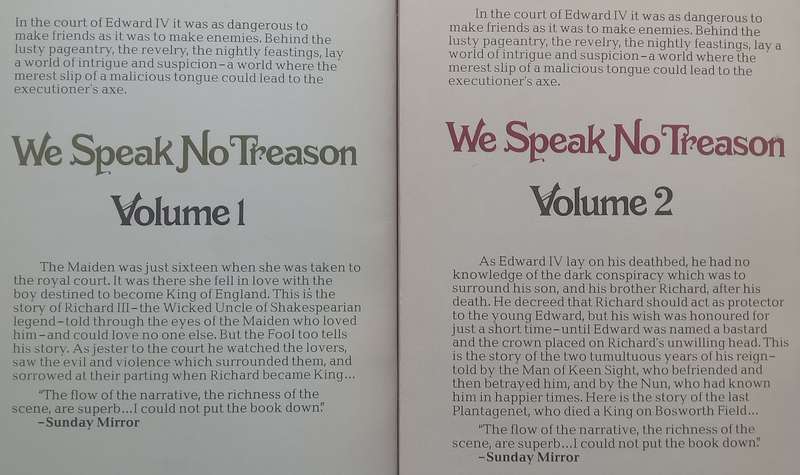 We Speak No Treason (2 Vols.) | Rosemary Hawley Jarman