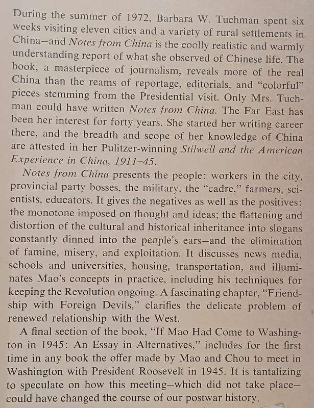 Notes from China | Barbara W. Tuchman