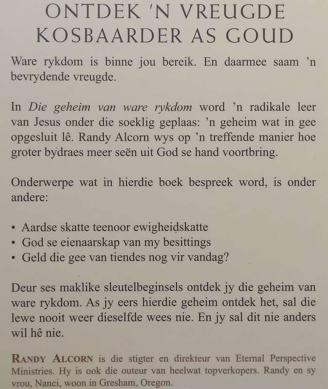 Die Geheim van Ware Rykdom (Afrikaans) | Randy Alcorn