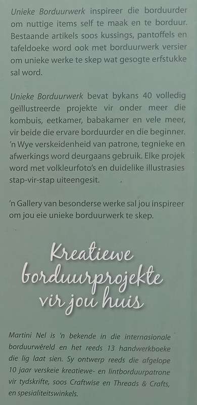 Unike Borduurwerk: Kreatiewe Borduurprojekte vir Jou Huis (Afrikaans) | Martini Nel
