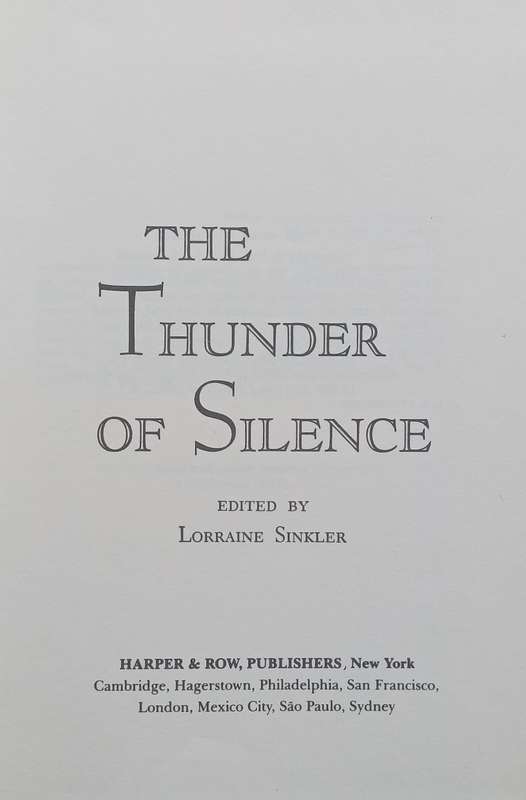 The Thunder of Silence | Lorraine Sinkler (Ed.)