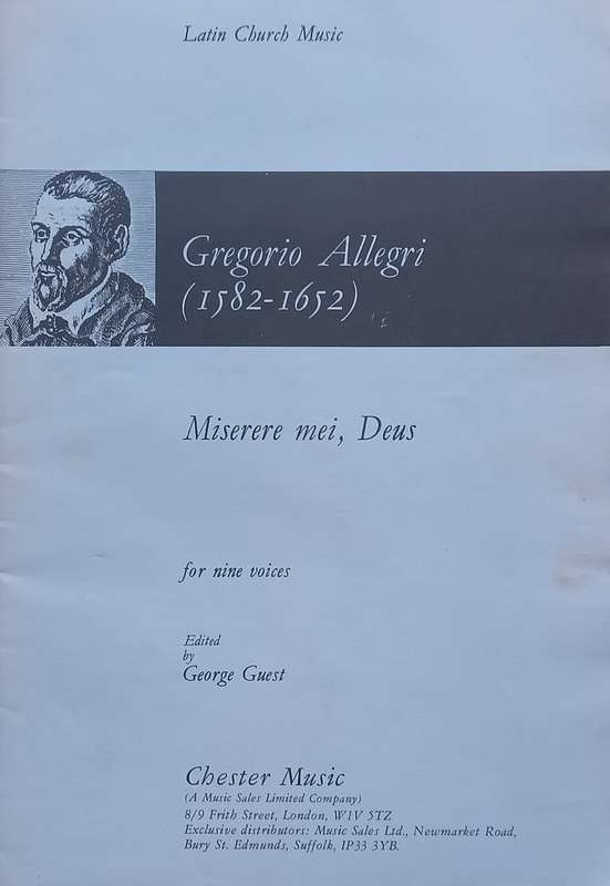 Allegri: Miserere mei, Deus (Music Score) | George Guest (Ed.)