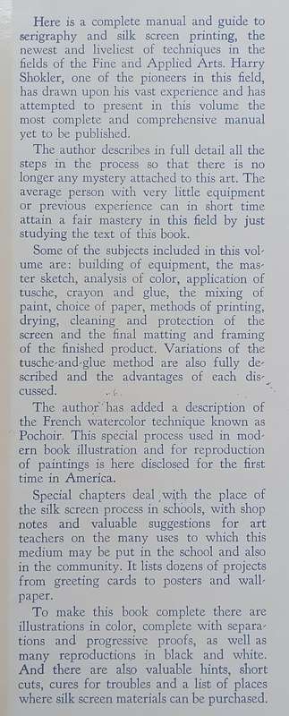 Artists Manual for Silk Screen Print Making (Copy of SA Artist Cecily Sash and Signed by Her) | H...