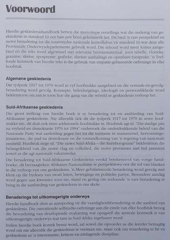 Geskiedenis vir n Nuwe Geslag, Standerd 10 (Afrikaans) | S. P. Govender, et al.