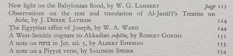 Journal of Semitic Studies (Vol. 5, No. 2, April 1960)