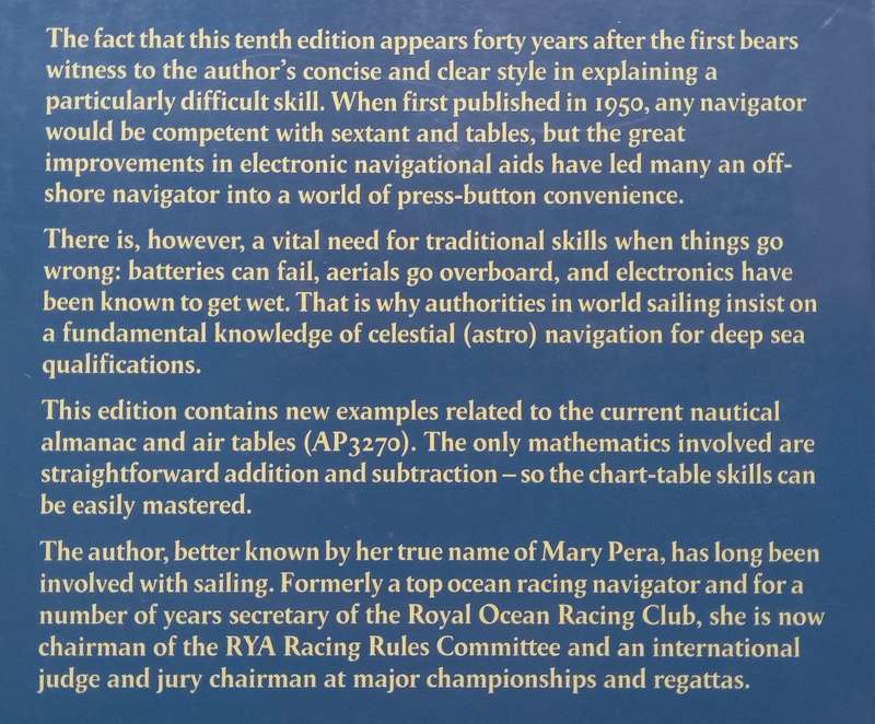Celestial Navigation for Yachtsmen (10th Ed.) | Mary Blewitt
