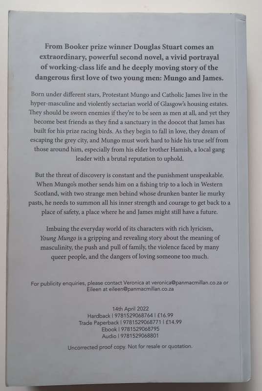 Young Mungo (Proof Copy, with Loosely Inserted Review of Book) | Douglas Stuart