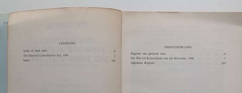 Handboek oor die Kieswette/Handbook on the Electoral Laws (Afrikaans/English Dual-Language Ed.) |...