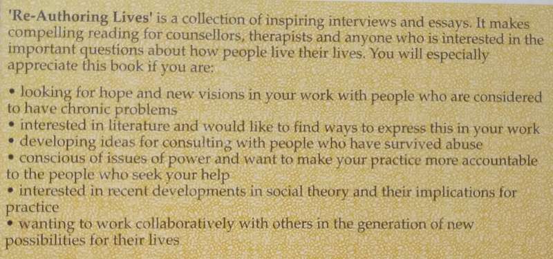 Re-Authoring Lives: Interviews & Essays | Michael White