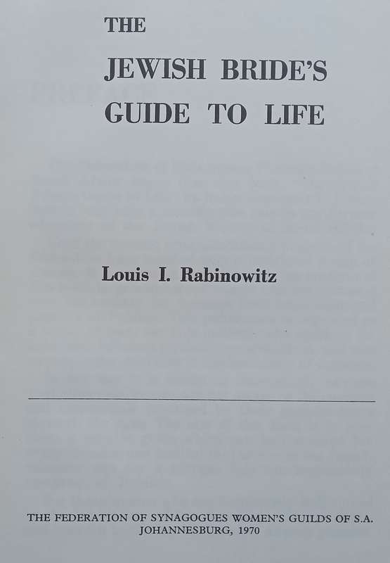 The Jewish Brides Guide to Life | Louis I. Rabinowitz