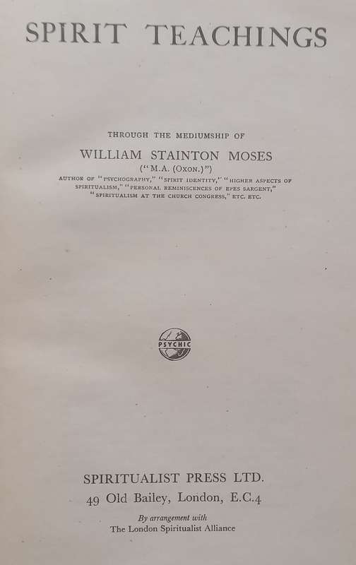 Spirit Teachings | William Stainton Moses