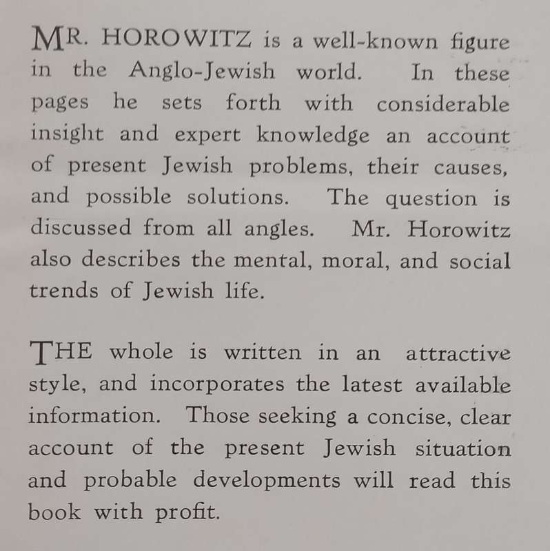 The Jews, the War & After (Published c. 1943) | P. Horowitz