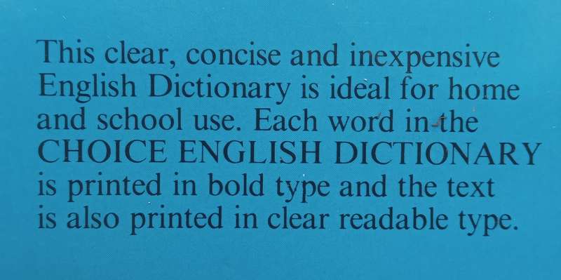 The Choice English Dictionary