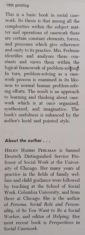 Social Casework: A Problem-Solving Process | Helen Harris Perlman