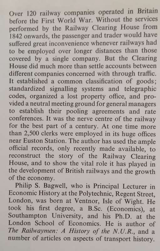 The Railway Clearing House in the British Economy, 1842-1922 | Philip Bagwell