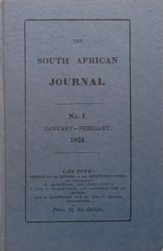 The South African Journal, No. 1, January-February 1824 (Facsimile Reprint)