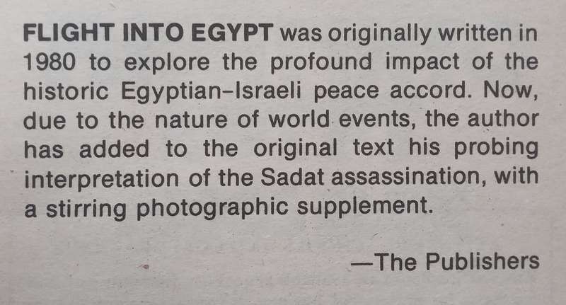 Flight Into Egypt (On Anwar Sadats Assassination) | Amos Elon