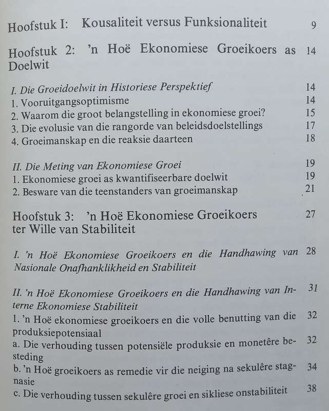 Die Doelwit van n Hoe Ekonomiese Groeikoers (Afrikaans) | S. J. Terreblanche