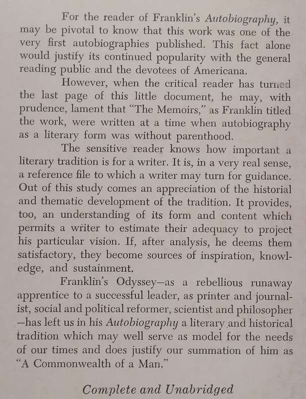The Autobiography of Benjamin Franklin | Benjamin Franklin