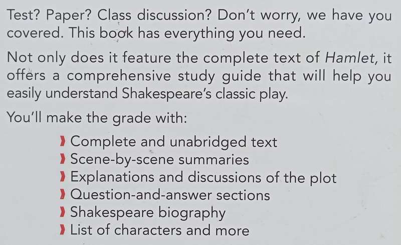 Hamlet (Text & Study Guide in One Volume) | William Shakespeare