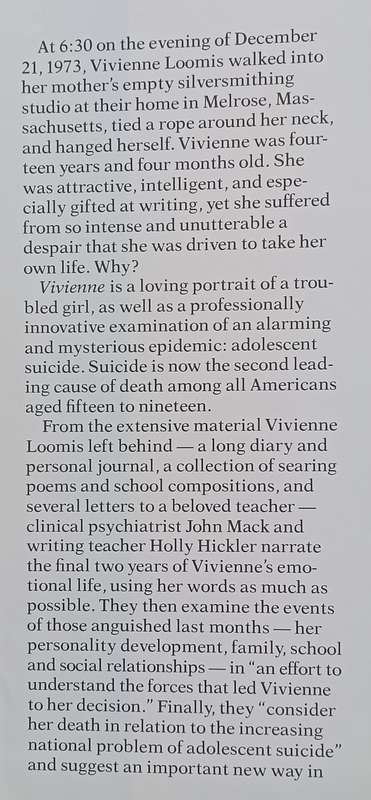 Vivienne: The Life and Suicide of an Adolescent Girl | John E. Mack & Holly Hickler
