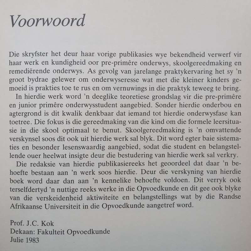 Skoolgereedheid: n Inleidende Studie | M. C. Grove
