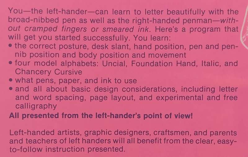 Left-Handed Calligraphy | Vance Studley