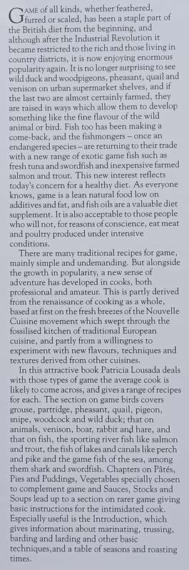 Game Cookery | Patricia Lousada
