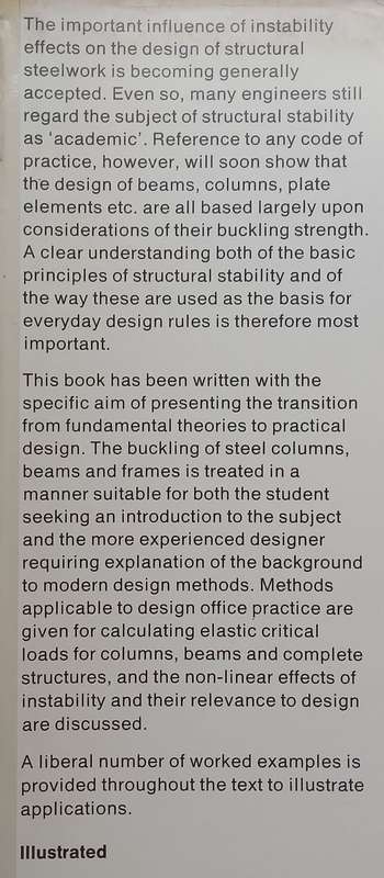 Design for Structural Stability | P. A. Kirby & D. A. Nethercot