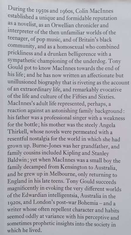 Inside Outsider: The Life and Times of Colin MacInnes | Tony Gould
