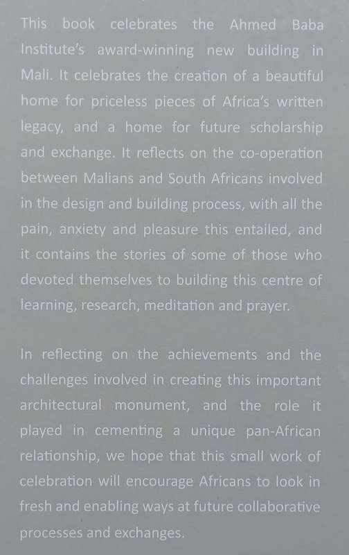 Building an African Partnership: The Ahmed Baba Institutes New Library Archive in Timbuktu | S...