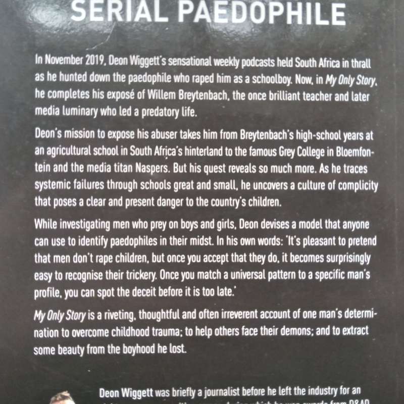 My Only Story: The Hunt for a Serial Paedophile (Signed by Author) | Deon Wiggett