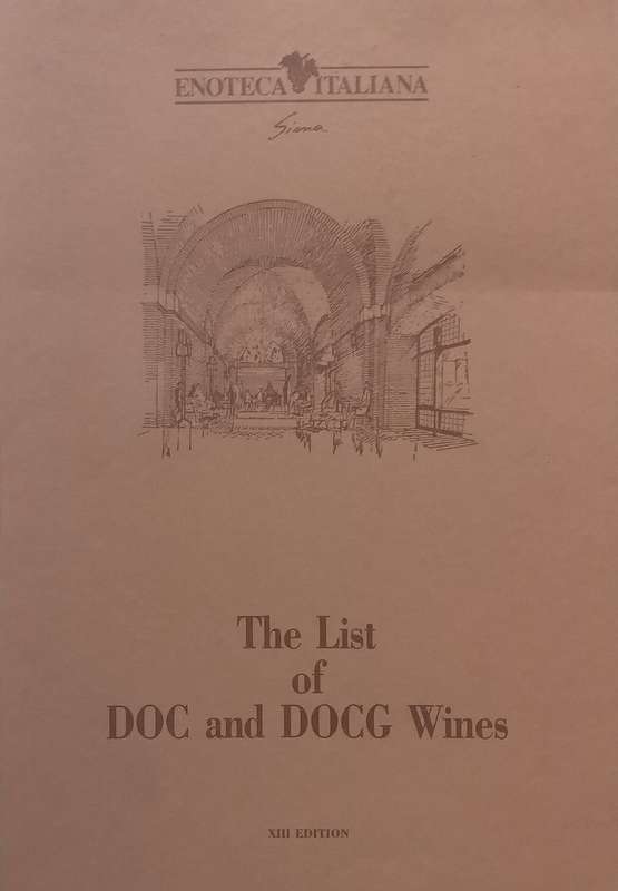 The List of DOC and DOCG Wines (13th Ed.)