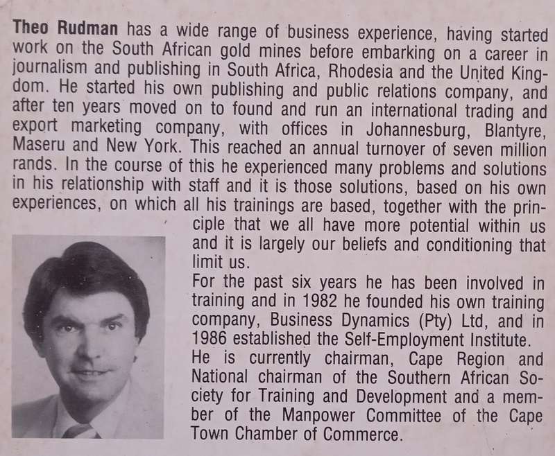 The Mini-Business Manual: The First Steps to Employing Yourself | Theo Rudman