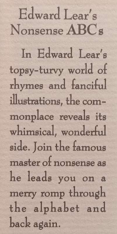 Nonsense ABC | Edward Lear
