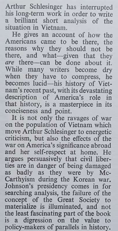 The Bitter Heritage: Vietnam & American Democracy, 1941-1966 | Arthur M. Schlesinger, Jr.
