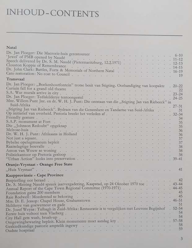 Simon van der Stel Foundation Bulletin 23 (April 1971)