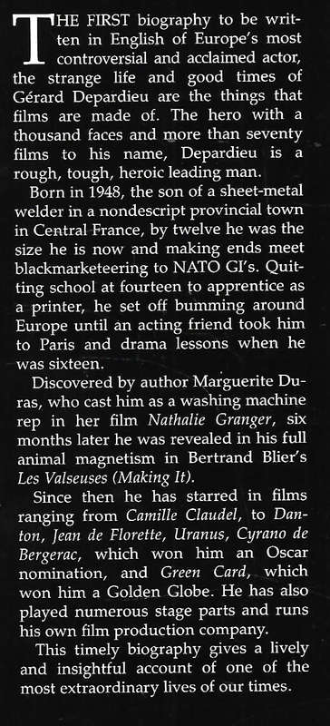 Depardieu: A Biography | Marianne Gray